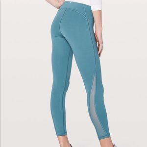 light blue train times lululemon 7/8 pant!